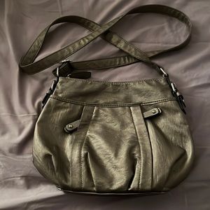 Silver crossbody purse